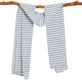 Amazhiyu Women Scarves,180CM Cotton Long Soft Scarf Shawl for All Season Striped Beach Ladies Scarves, Gifts for Women UK Blue Striped