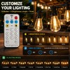 Solar Outdoor String Lights for Patio – Remote Control, Dual
