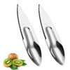 DMZK 2Pcs Fruit Cutting Spoon, 2 in 1 Reusable Avocado