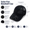 Solar Fan Baseball Cap for Outdoor Use – USB-Rechargeable Mesh