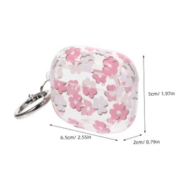 COHEALI Glitter Flower Earphone Case for Stylish Protective Cover for Earbuds Lightweight Shockproof Design for Women for Outdoor Use