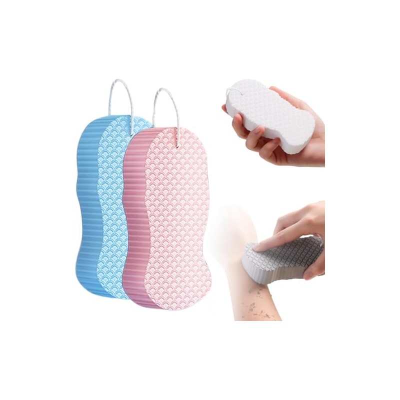 Esponja de Baño Exfoliante 3D Supersuave para Piel Muerta (Rosa