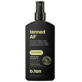 B.Tan Tanned AF Intensifier Dry Tanning Oil For Unisex 8 oz Sunscreen