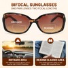 JiSoo Reading Sunglasses 2.0 Bifocal Sunglasses for Women, Retro Square