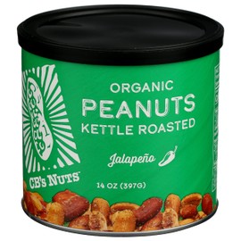 CBS NUTS Organic Kettle Roasted Jalapeno Peanuts, 14 OZ
