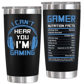 Gaming Gifts for Men, Boys, Women, Boyfriend - Fathers Day Game Gift - I Can't Hear You I'm Gaming Gift - 20 Oz Stainless Steel Tumbler