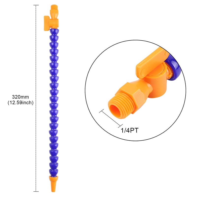 TOPPROS Pack of 6 Round Plastic Flexible Water Oil Coolant