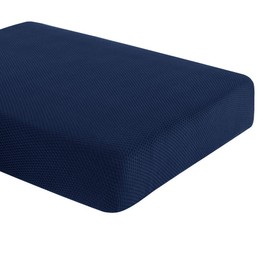 DyFun Couch Cushion Cover Stretch RV Seat Cover Cushion Knit Slipcover Furniture Protector Reversible Cover in Living Room for Settee (Loveseat Cushion, Navy)
