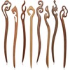 8 Pcs Handmade Wooden Hair Sticks for Women,Japanese & Chinese