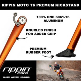 Rippin Moto Sidestand & Spring Kit - Kickstand for 2008-2016 KTM, Husqvarna & Husaberg Motorcycles 125 250 300 350 450 500 501 530 570 EXC/EXC-F/XC/XC-W/XCF/XCF-W/TE/FE | Replaces OEM #78003023044