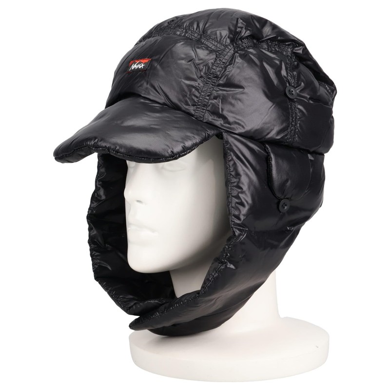 NANGA NA2441-3B001-A BLK MOUNTAIN LODGE DOWN EAR FLAP CAP CAP