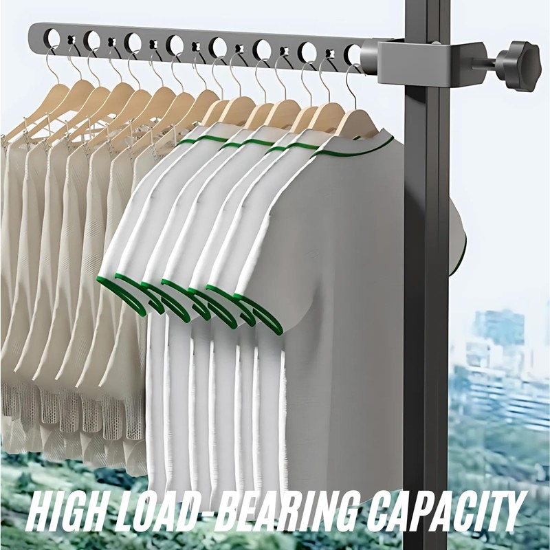Boxonly Foldable Indoor/Outdoor Swivel Folding 15-Hole Clothes Drying Rack -