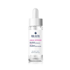 Rilastil Aqua Intense Gel Serum, hidratante intensivo de acción antipollution con ácido hialurónico, textura sedosa para todos los tipos de piel, paquete de 30 ml