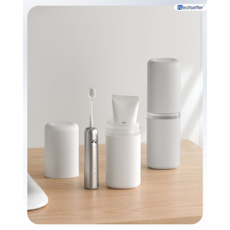 Travel Toothbrush Case & Cup Set – Sleek Toothbrush Holder