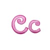 Pink Cursive Letters Embroidered Iron On Patches Applique Clothes Dress