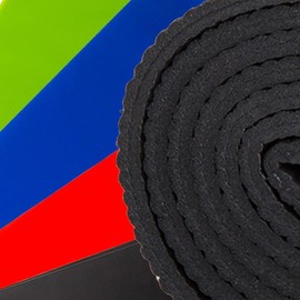 Yoga Mat Set - 4-Pack of Resistance Bands for Working Out with 1/4-Inch Workout Mat - Home Gym Starter Kit - Exercise Equipment by Wakeman (Black)