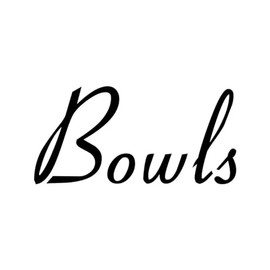 Bowls 3.5w x 1.5h Label | Kitchen Pantry Organization | Die Cut Vinyl Decal | Black Retro Font (Sticker Only)