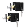 Probrico Square Deadbolts Flat Black Double Cylinder Different Key Sets