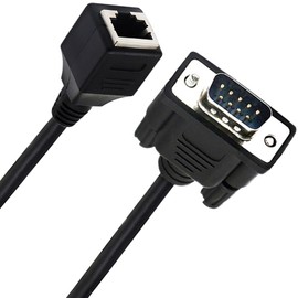 tunghey 2Pack RJ45 to RS232 Cable, DB9 9-Pin Serial Port Female&Male to RJ45 Female Cat5/6 Ethernet LAN Console 15CM