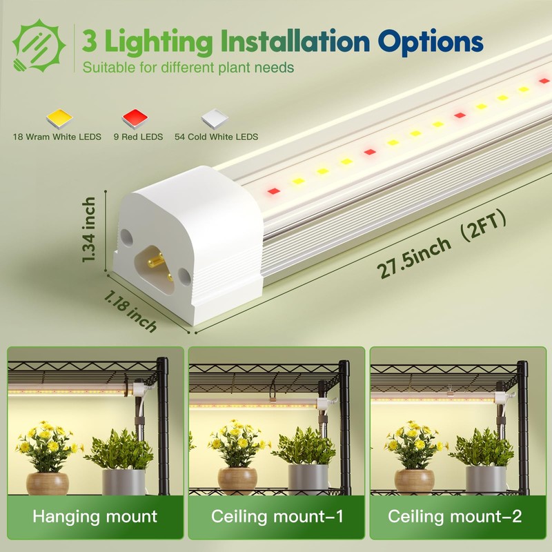 FREELICHT Plant Stand with Grow Light, 5 Tier Adjustable Plant