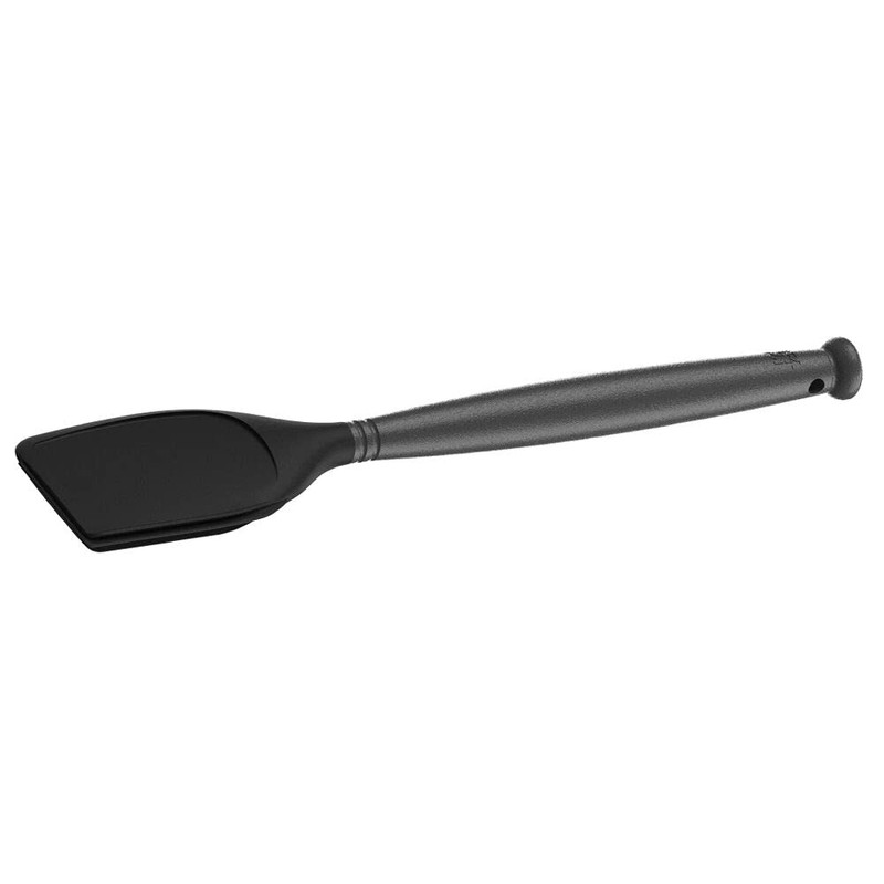Sabatier Nylon Spatula with Silicone Head, 12-Inch, Black/Gray