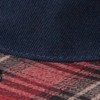 Accessoryo Navy Blue Snapback Flatbill Cap with Scottish Tartan Front
