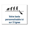 Mygoodprice Dekoschild Evolution Tauchen, Aluminium, personalisierbar, 20 x 15 cm