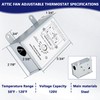 Hiorucet 58034 Attic Fan Adjustable Thermostat, Attic Fan Thermostat Control