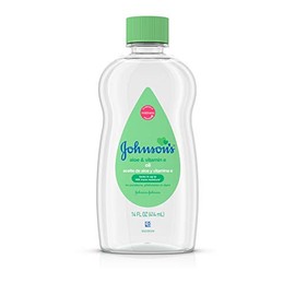 Johnson & Johnson Baby Oil, Aloe Vera & Vitamin E, 14 Ounce