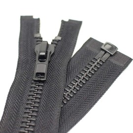 YaHoGa #10 27 Inch Black Nickel Separating Jacket Zipper Y-Teeth Metal Zipper Heavy Duty Metal Zippers for Jackets Sewing Coats Crafts (27" Nickel)