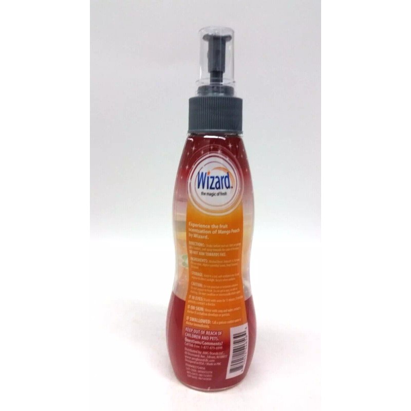 WIZARD LOT 4 X Scented Air Freshener Spray MANGO PEACH