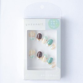 [Made in Japan] Yuzu Nails Nail Tips False Nails Short Simple Cute Short False Nails (Green Type)