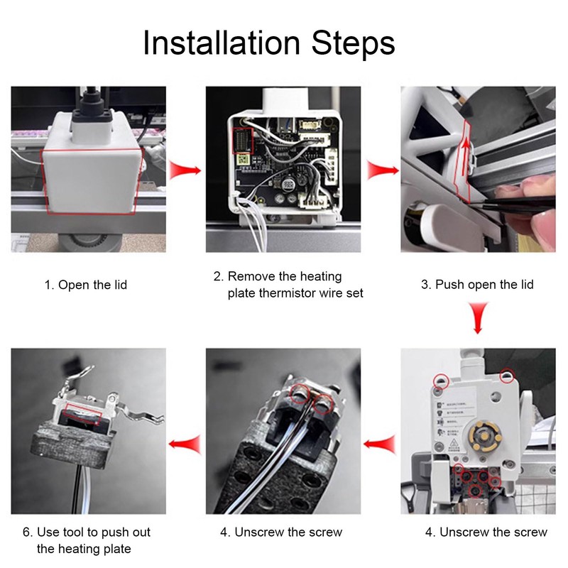 Thermistor and Ceramic Heater 3D Printer 24V 80W Ceramic Heating
