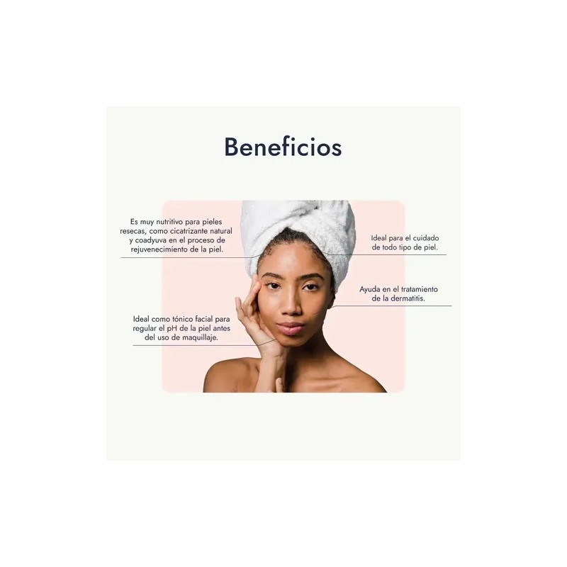 Agua de Rosas Pura, Tónico Facial para Todo Tipo de