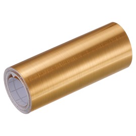 uxcell Waterproof Peel and Stick Decorative Tape Self Adhesive 4.72" W x 16.4'L PVC Removable Tape for Wall Edge Gold Tone Brushed (Thickened Style)