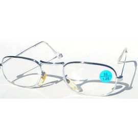 by De'Vons Optics, Inc. est. since 1983! NWT Vintage 90's Mid Rectangle Metal Half Frame Reading Glasses +4.00 (S.Silver)