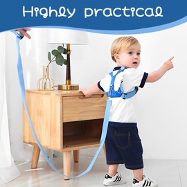 XYTAHDM Children's Safety Lead, Anti-Lost Children's Lead, Anti-Lost Backpack with 1.2 m 360° Rotating Safety Belt, Children's Lead, Running Lead, Safety Equipment for Outdoor Use (Blue)