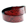 Velvetcrow Red Python Snake Belt 1.75" Wide Removable Buckle (XXL)