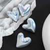 Minimalist Heart Earring Stainless Steel Acrylic Love Heart Shaped Stud