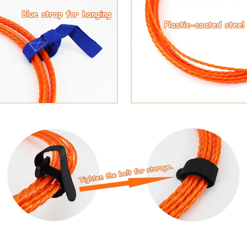 Amonk Fish Tape Wire Puller Kit 32.8FT/10M Cable Puller Kit
