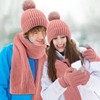 SATINIOR 5 Pieces Winter Beanie Hat Scarf Touchscreen Gloves and