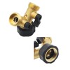 VEHIRANS Garden Hose Y Splitter Adapter, 2 Way Y Valve