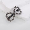 Kercisbeauty Hollow Out Bowtie Black Rhinestones Beads Hair Barrettes for
