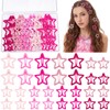40Pcs Pink Star Hair Clips, Y2k Star Barrettes for Teens