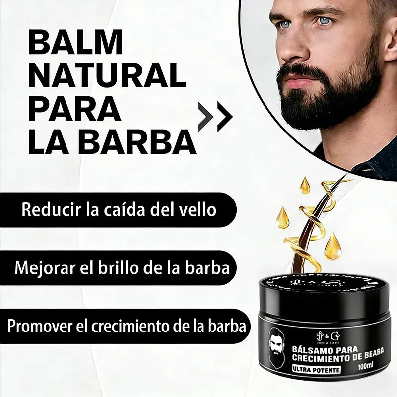 Pack 3 Bálsamos Para Crecimiento de Barba JRFFGWKY con Bergamota,
