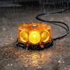 12V-24V LED Strobe Beacon Light, Amber Warning Emergency Flashing Light