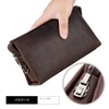 Contacts Genuine Leather Cryptographic Key Handbag, Clutch Bag, Men's, Second