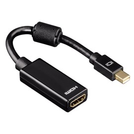 Hama Mini DisplayPort zu HDMI Adapter, Full HD bis 1080 dp, miniDP Stecker auf HDMI Buchse, ideal für Macbook Air/Macbook Pro/Mac Pro/Mac Mini, schwarz