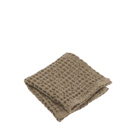 Blomus Caro Waffle Bathroom Washcloth Set of 2 Tan 12x12
