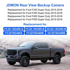 JDMON Backup Camera Replacement for Ford F250 F350 F450 F550 Super Duty 2015 2016 6.2L 6.7L V8 Reverse Park Assist Camera Replacement for FC3Z-19G490-A FC3Z-19G490-B GC3Z-19G490-B